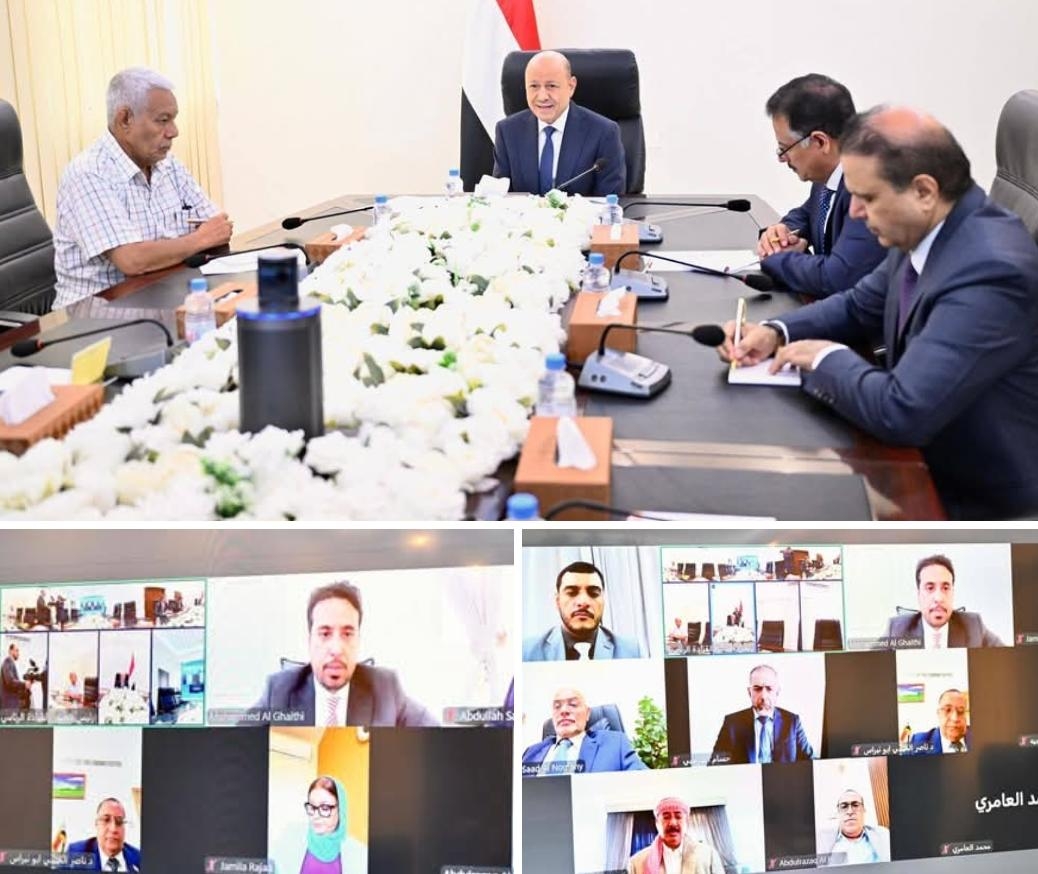رئيس المجلس الرئاسي يجتمع برئاسة هيئة التشاور ومكوناتها السياسية