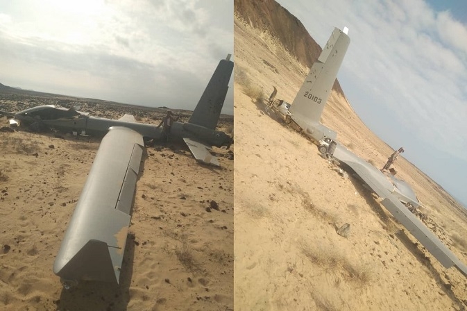 سقوط طائرة استطلاع مسيّرة يُعتقد أنها أمريكية بأبين