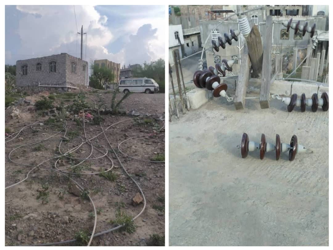 كهرباء تعز تدعو لحماية ما تبقى من الشبكة قبل النهب