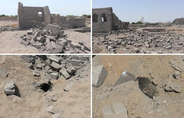 مليشيا الحوثي تقصف بالصواريخ قرى سكنية في الخوخة بالحديدة ومقبنة بتعز